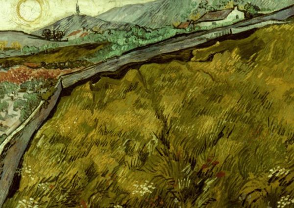 VAN GOGH: FIELD, 1890. The Enclosed Field. Canvas, May 1890, by Vincent Van Gogh.